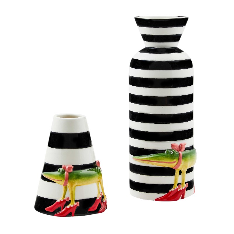 MacKenzie-Childs Patience Brewster Gloria Alligator Vase