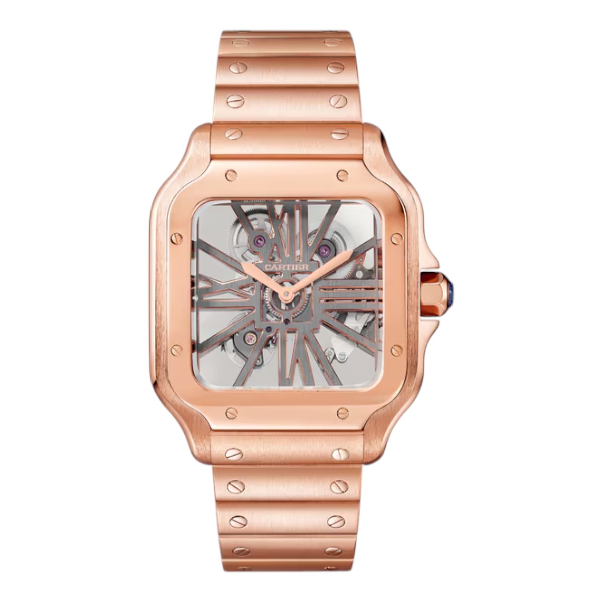 Cartier Santos Skeleton 39.7mm Watch, Skeleton Dial