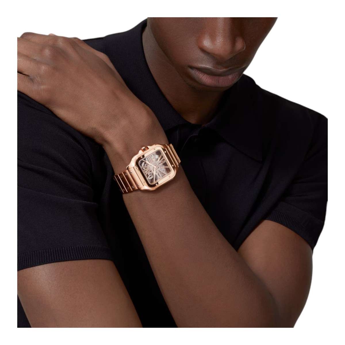 Cartier Santos Skeleton 39.7mm Watch, Skeleton Dial