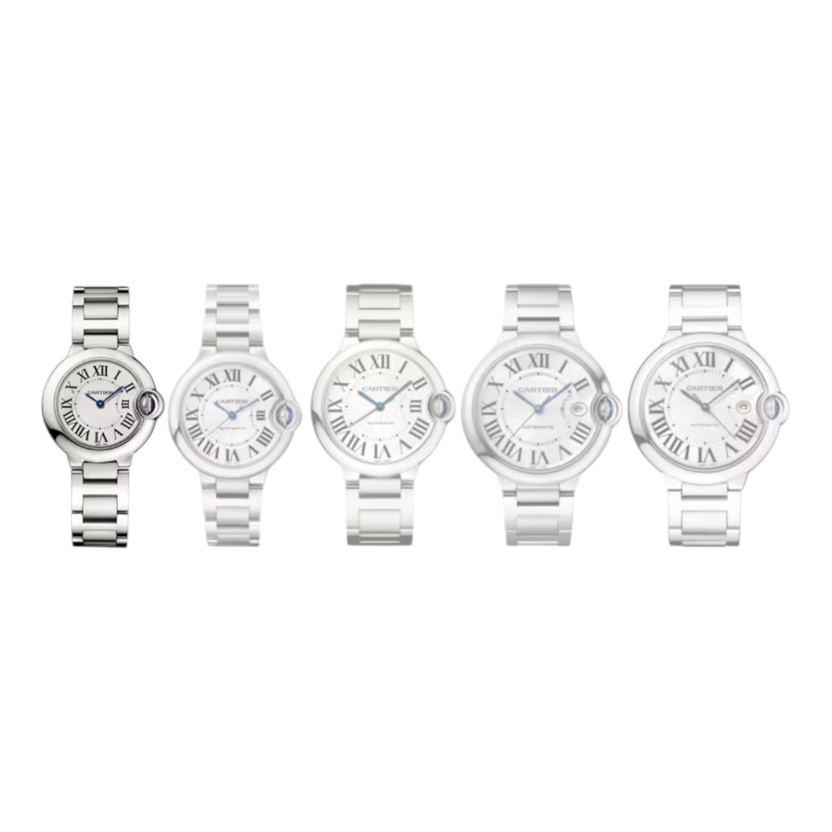 Cartier Ballon Bleu 28mm Watch, Silver Dial