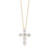 Diamond Cross 6 Stone Necklace in 14K Gold, 18", 0.75 cttw