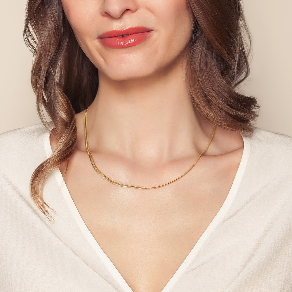 Yellow Gold Snake Chain, 18