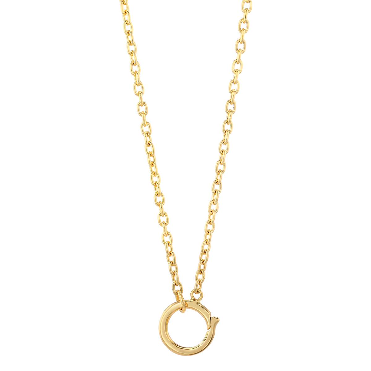 Marika Yellow Gold Chain & Charm Link Necklace, 18