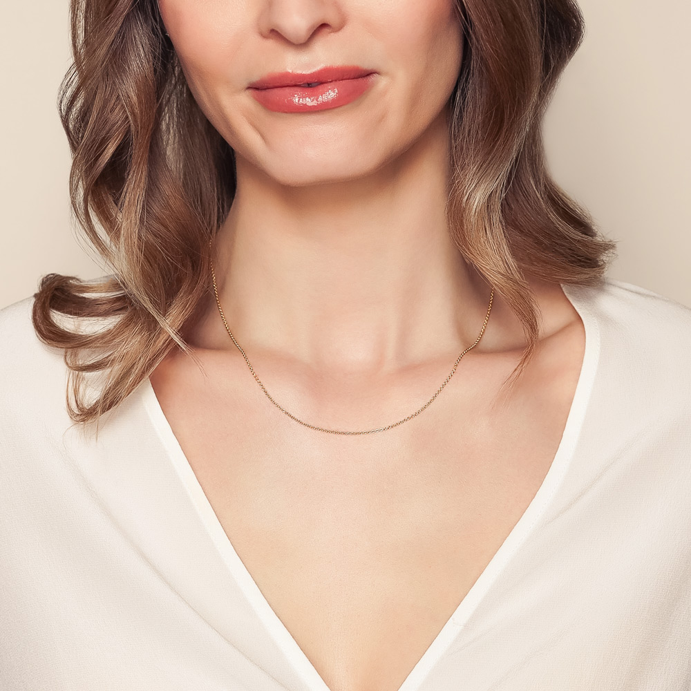 Marika Yellow Gold Cable Chain Necklace, 17