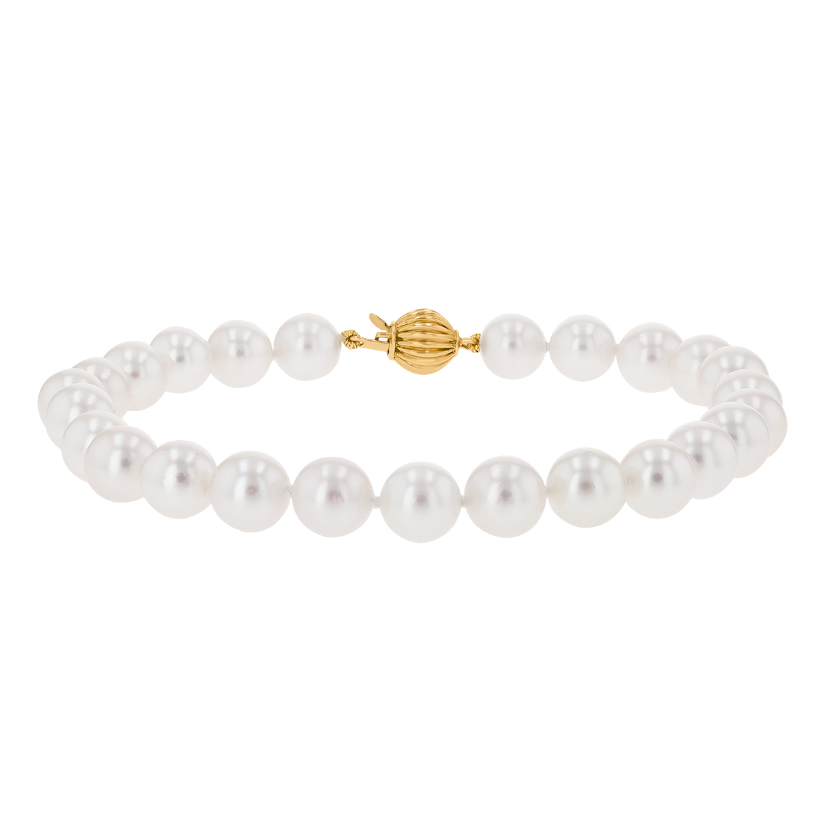 TARA Pearls Cultured Pearl Bracelet in Yellow Gold, 7 mm