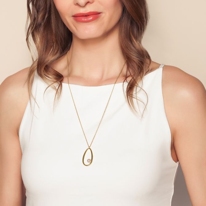 Mikimoto Moon Dew Akoya Cultured Pearl Open Teardrop Pendant in Mikimoto Moon Dew Akoya Cultured Pearl Open Teardrop Pendant in