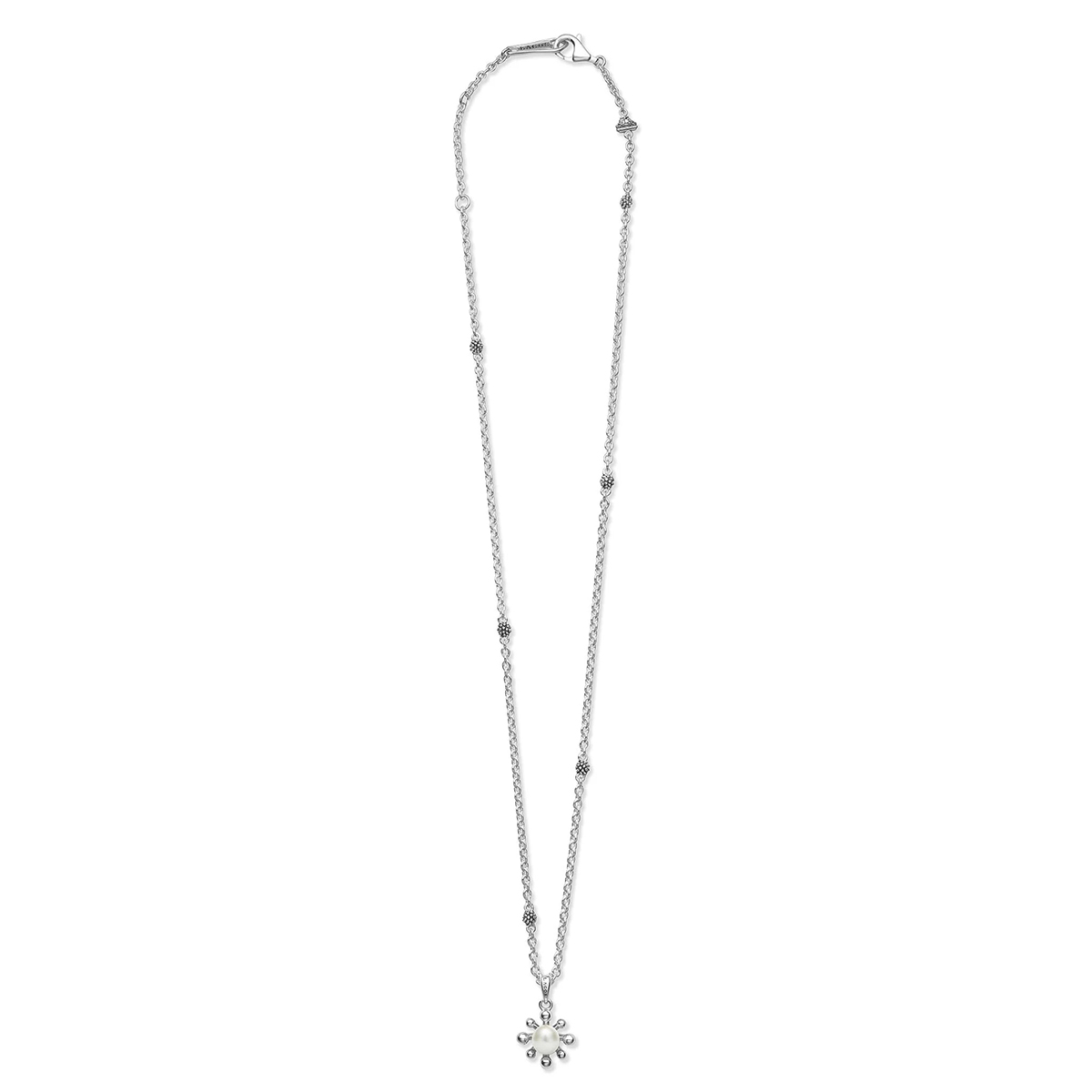 LAGOS Luna Fleur Cultured Pearl Flower Pendant in Sterling Silver, 18