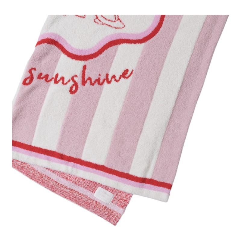 Barefoot Dreams CozyChic Disney Minnie and Daisy Stripe Blanket