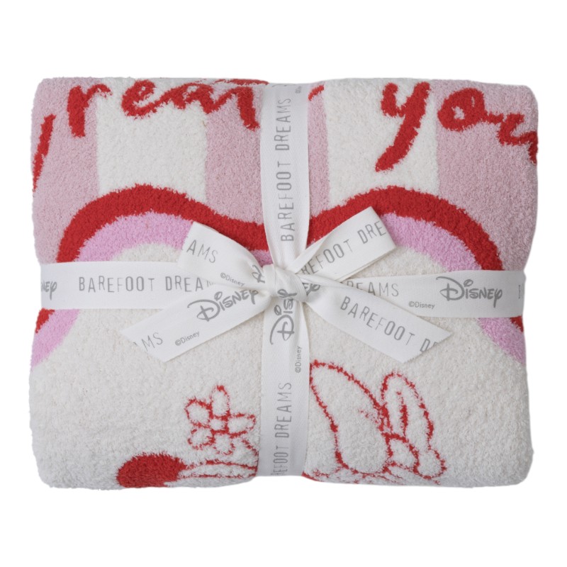 Barefoot Dreams CozyChic Disney Minnie and Daisy Stripe Blanket