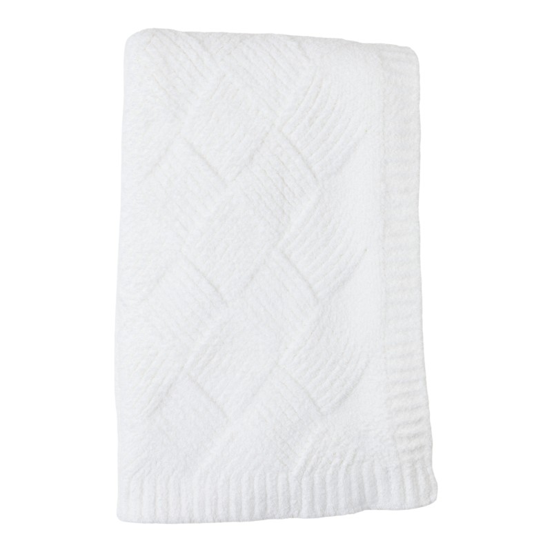 Barefoot Dreams CozyChic Diamond Weave Pearl Throw