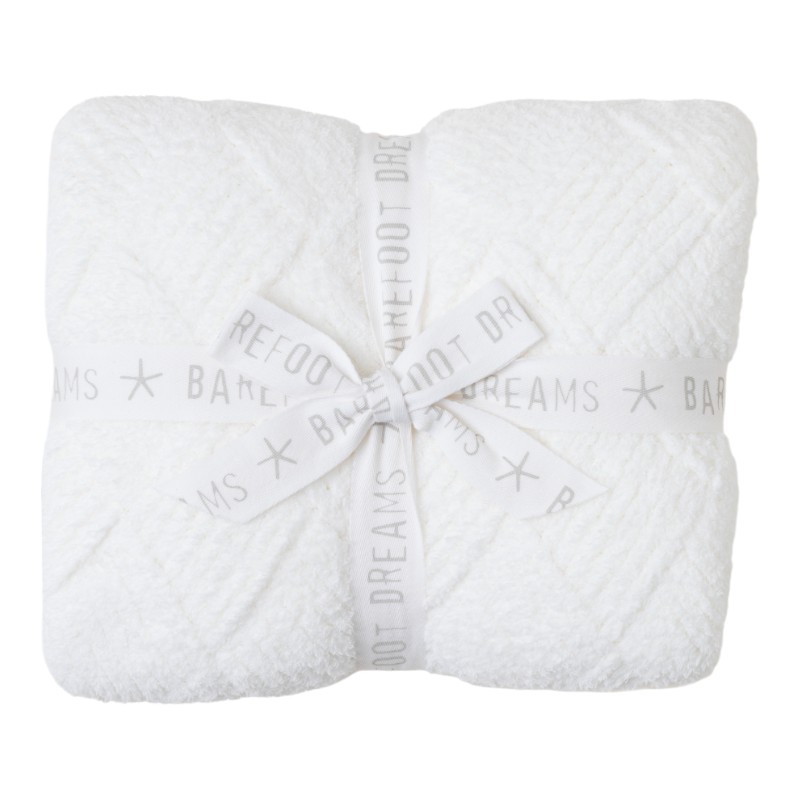 Barefoot Dreams CozyChic Diamond Weave Pearl Throw