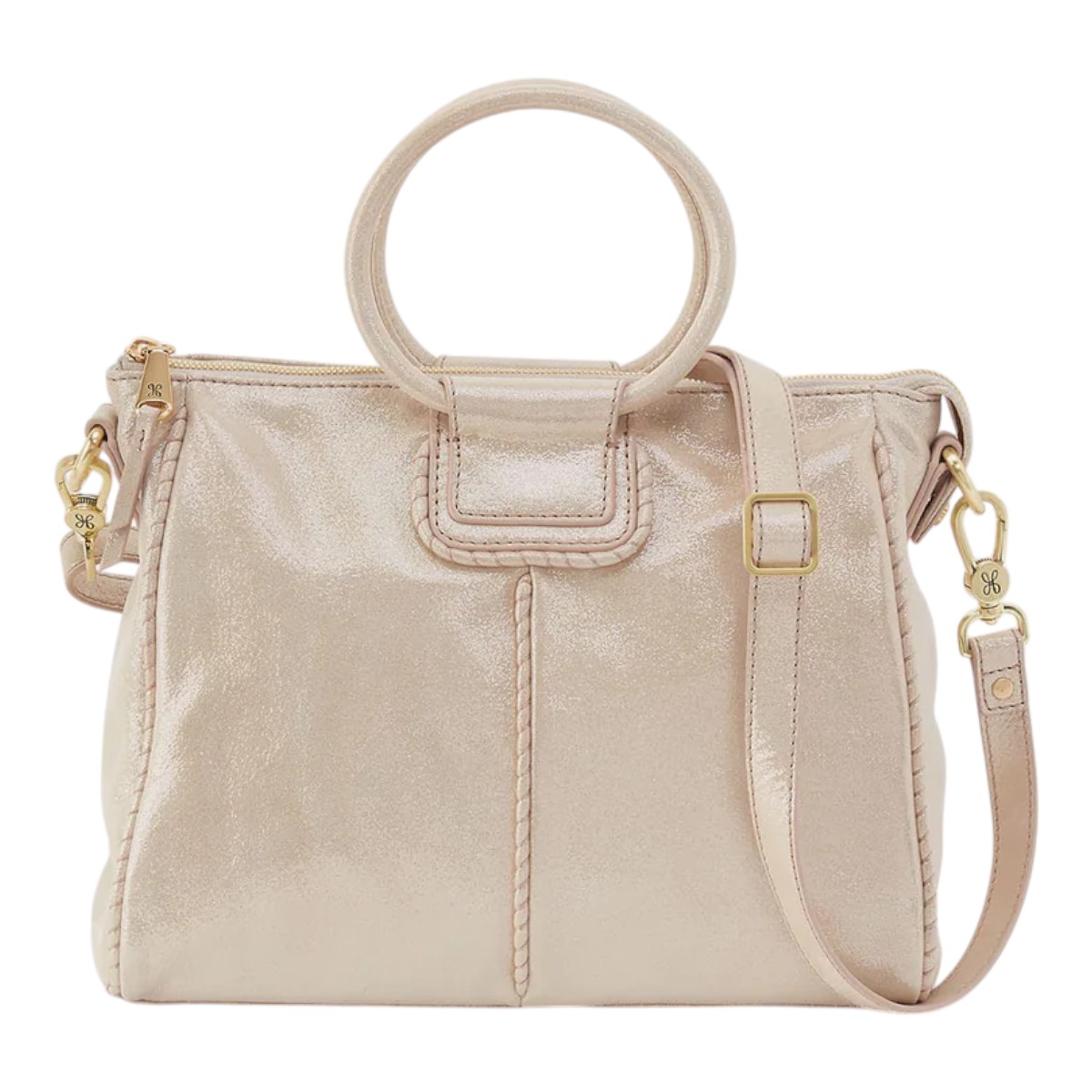 HOBO Sheila Medium Satchel, Sand Shimmer