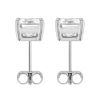 Princess Cut Diamond Stud Earrings in White Gold, 2.00 cttw