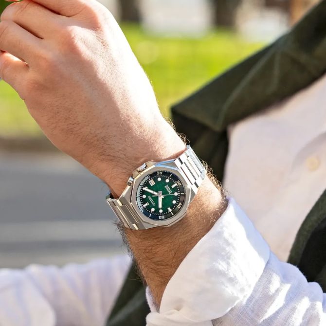 Citizen Series8 890 42.6mm Men's Watch, Green Dial | NB6060-58X