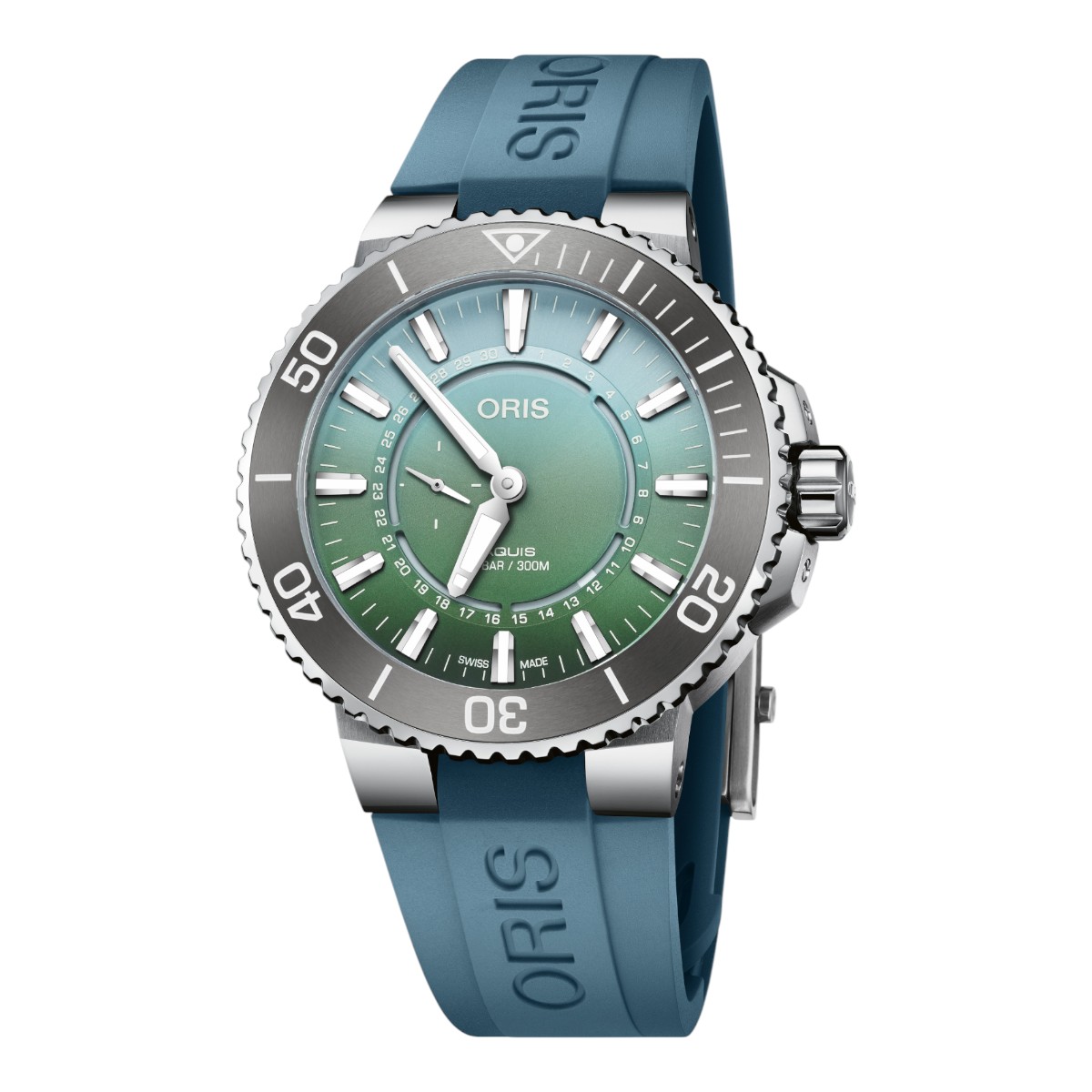 Oris Dat Watt Limited Edition 43.5 mm Stainless Steel Watch, Green Dial