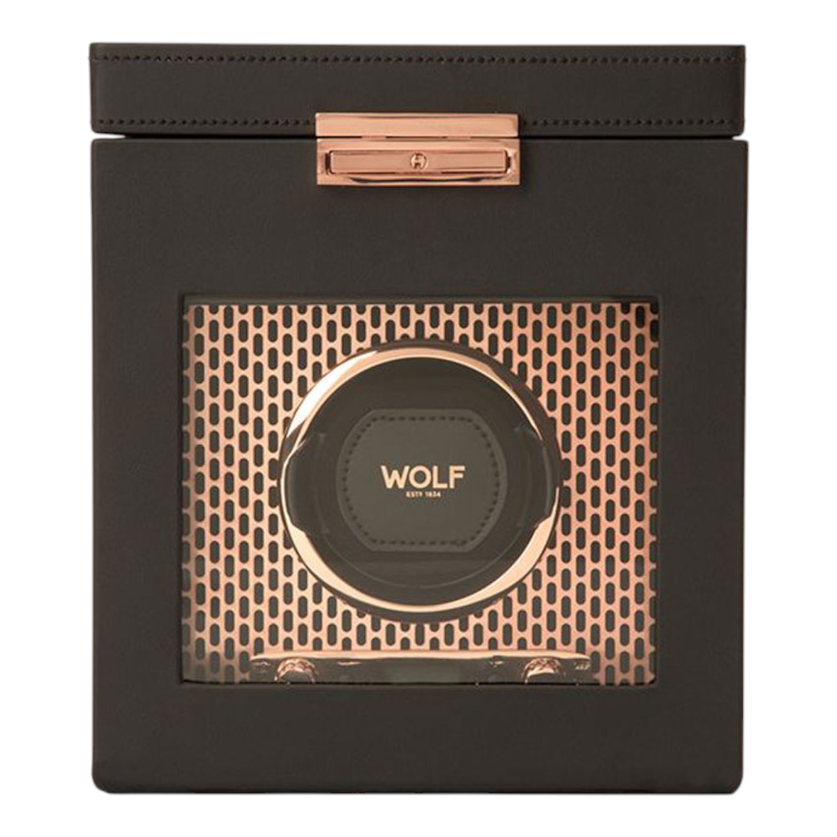 WOLF Axis Single Watch Winder with Storage, Copper