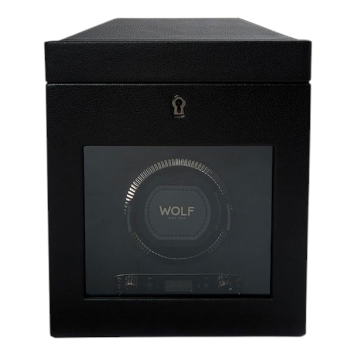 WOLF Single Watch Winder with Storage, British Racing Black