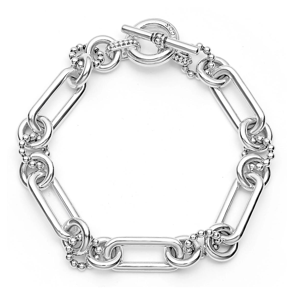 LAGOS Signature Caviar Sterling Silver Link Bracelet