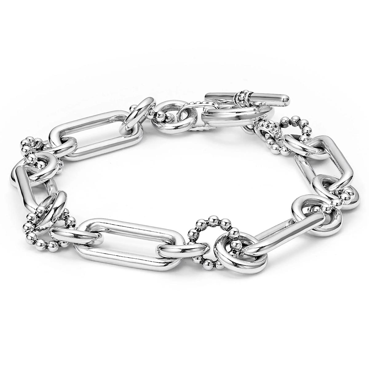 LAGOS Signature Caviar Sterling Silver Link Bracelet