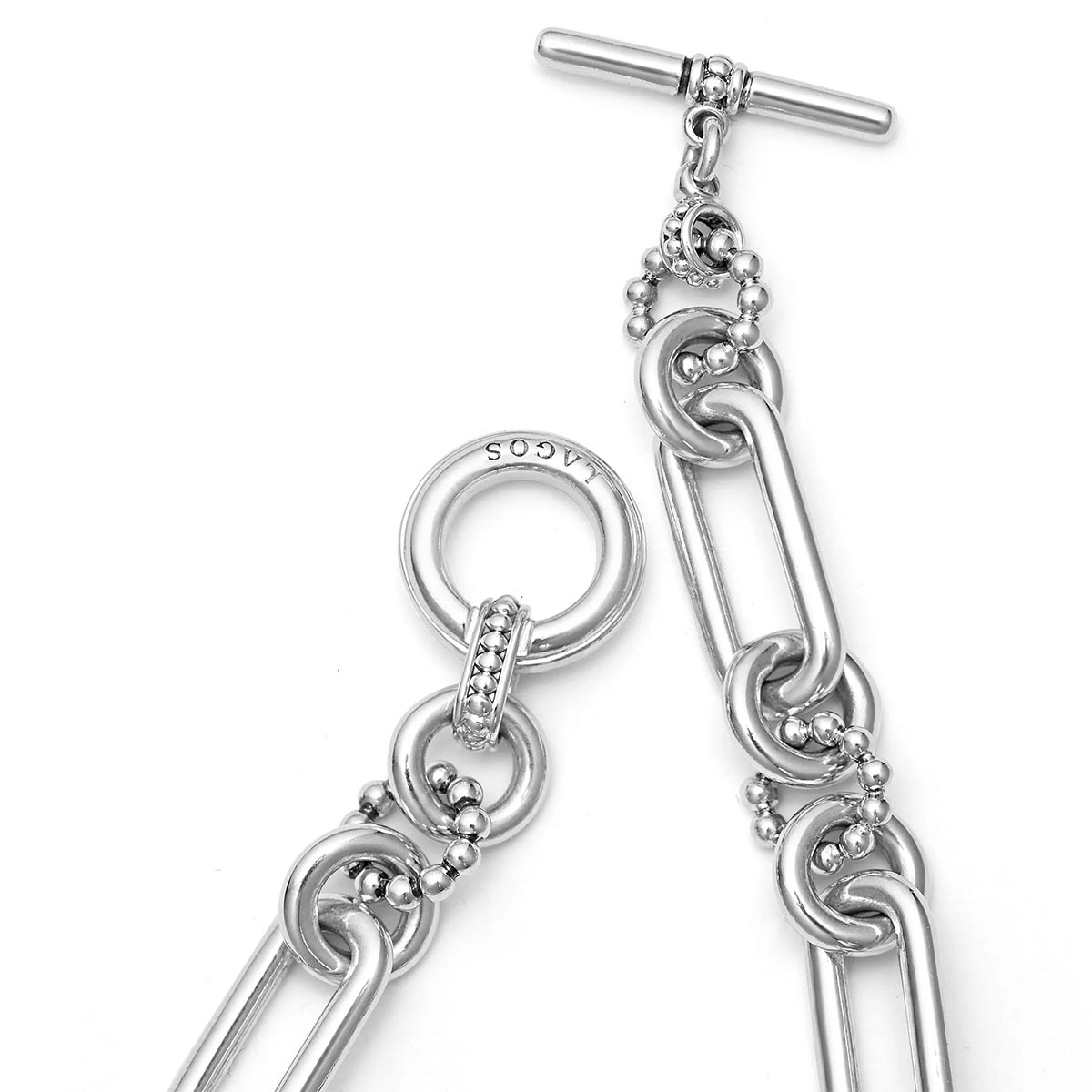 LAGOS Signature Caviar Sterling Silver Link Bracelet
