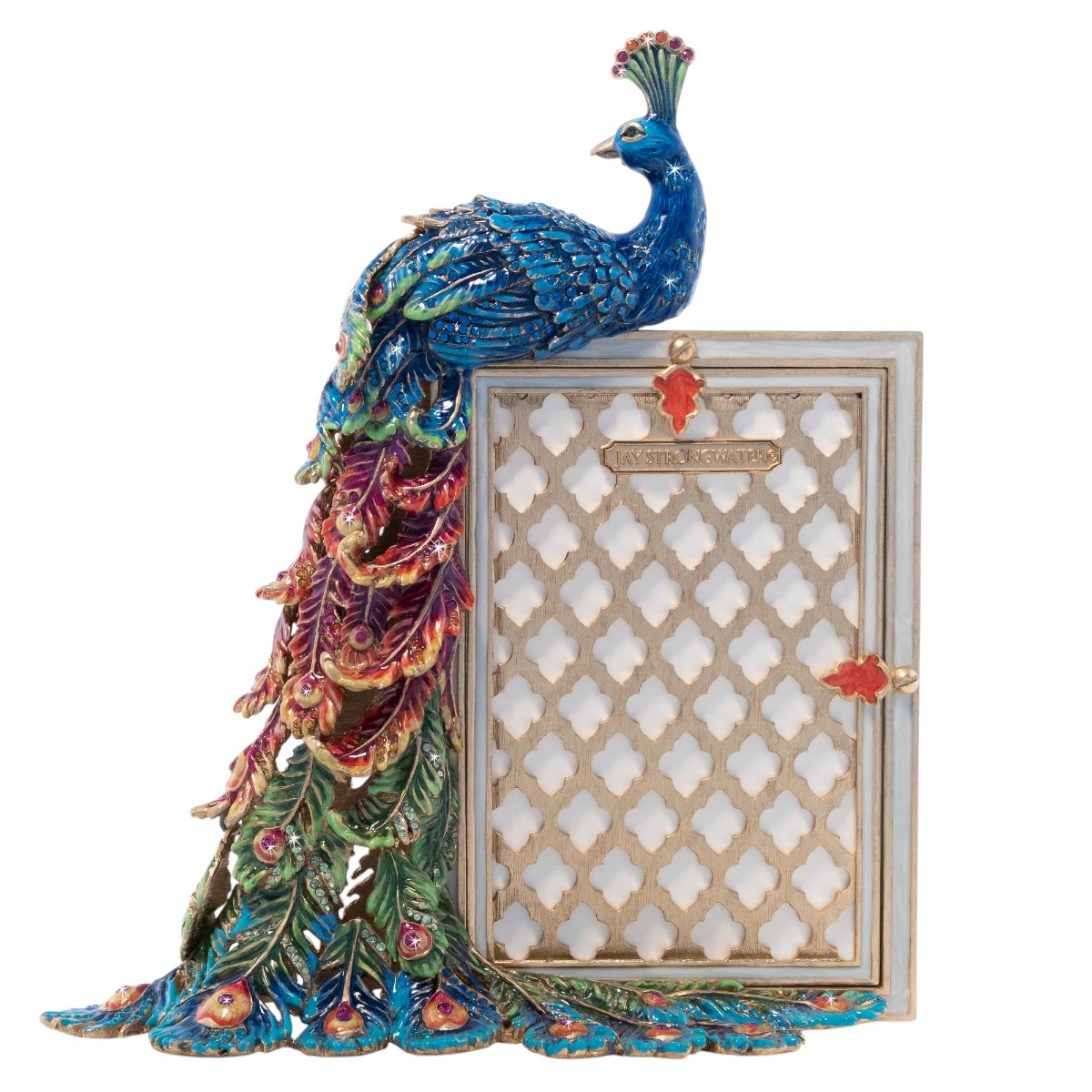 Jay Strongwater Eve Rainbow Peacock Frame, 4x6