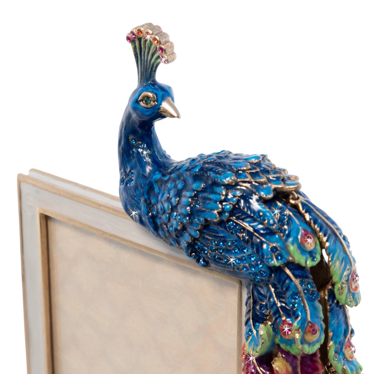 Jay Strongwater Eve Rainbow Peacock Frame, 4x6