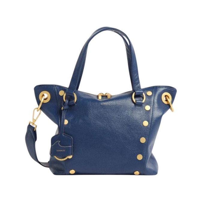 Hammitt Daniel Medium Top Handle Bag, Pacific Blue and Brushed Gold Hardware