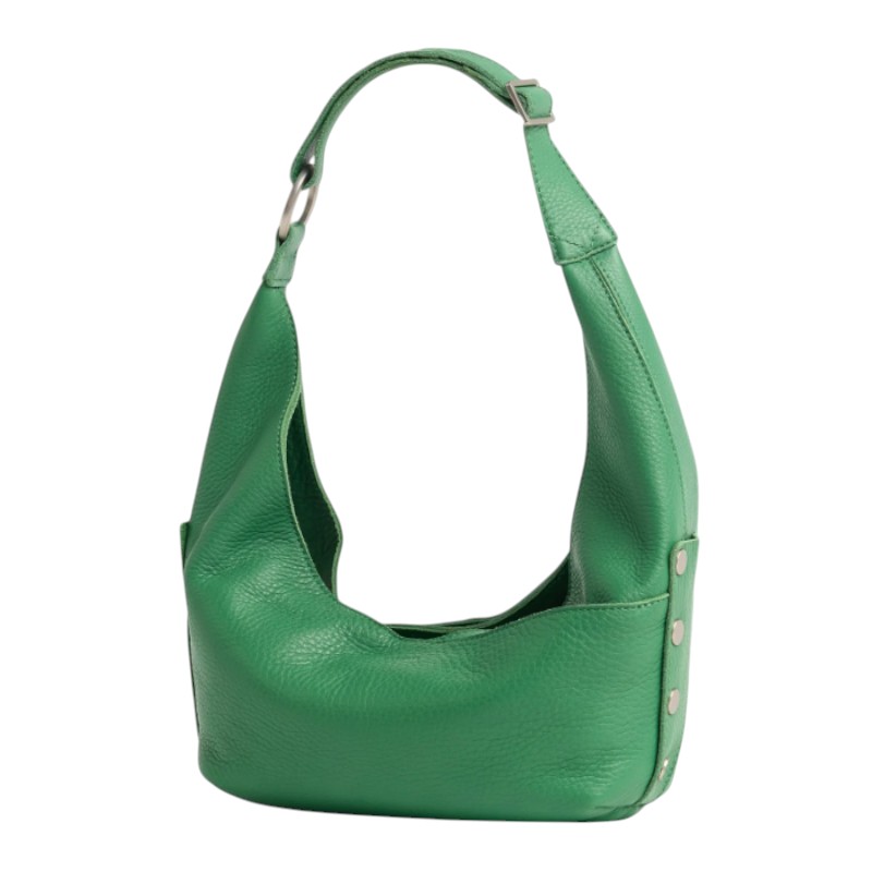 Hammitt Tom Zip Medium Shoulder Bag, Lime  Zest and Brushed Silver Hardware