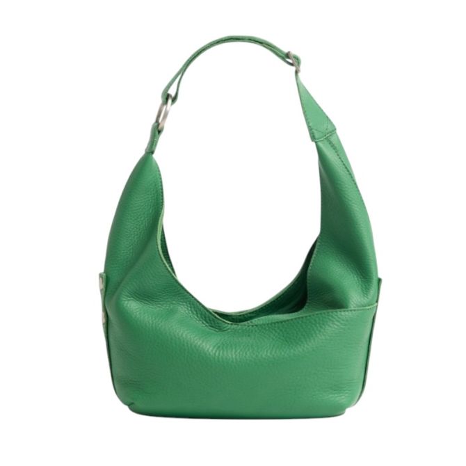 Hammitt Tom Zip Medium Shoulder Bag, Lime  Zest and Brushed Silver Hardware