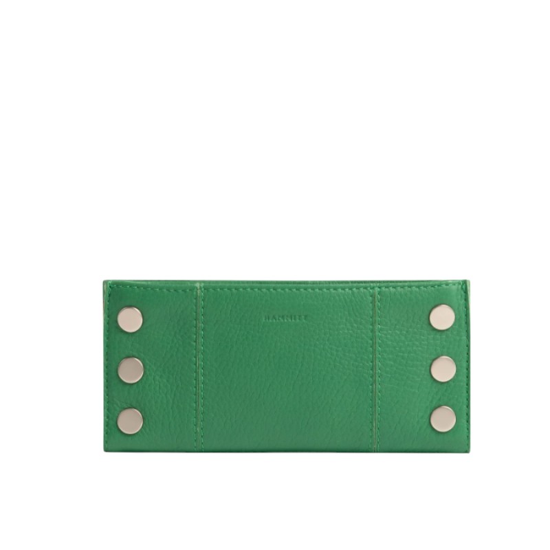 Hammitt 110 North Wallet, Lime Zest and Brushed Silver Hardware
