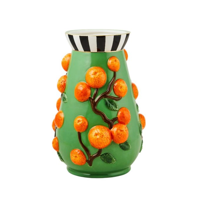 MacKenzie-Childs Tutti Frutti Orange Vase