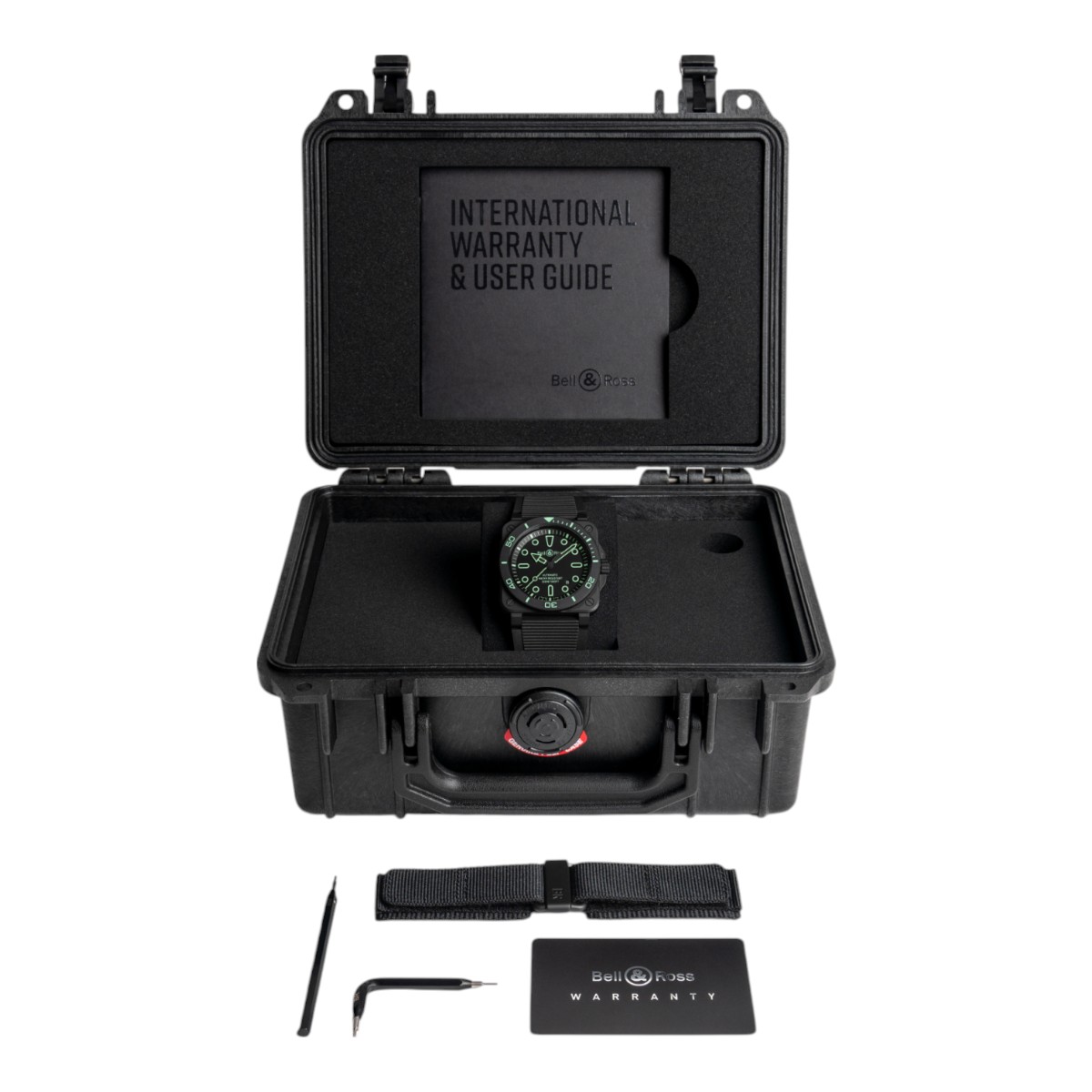 Bell and Ross BR-03 Diver Lum Outline 42mm Men's Watch, Black Dial