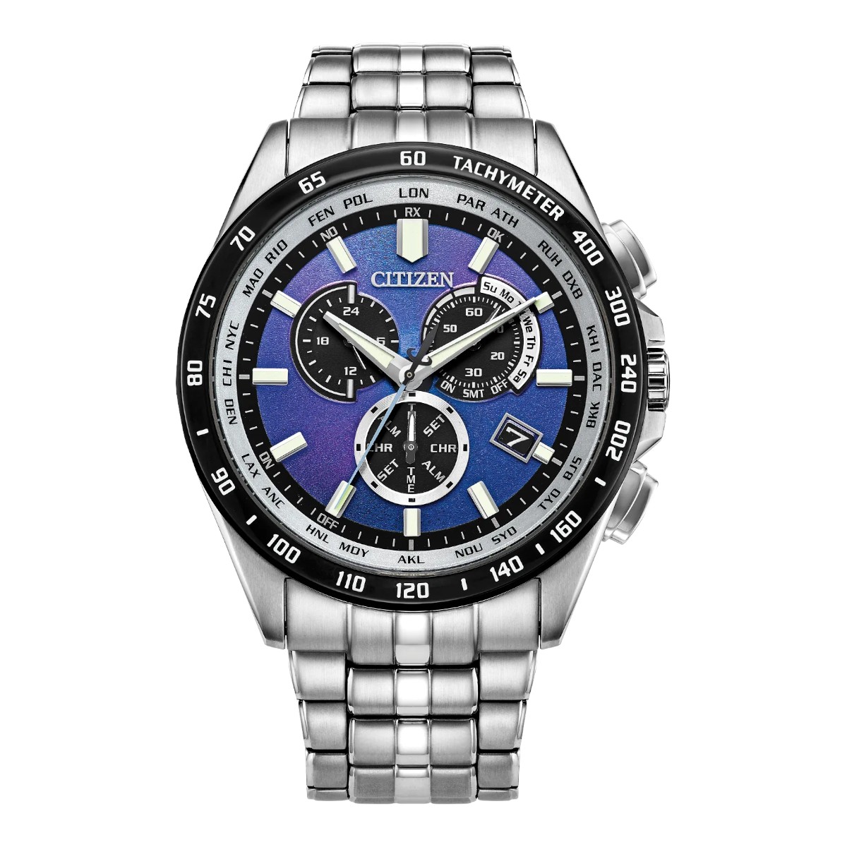 Citizen PCAT Atomic Timekeeping Chronograph 43mm Men's Watch, Blue Dial
