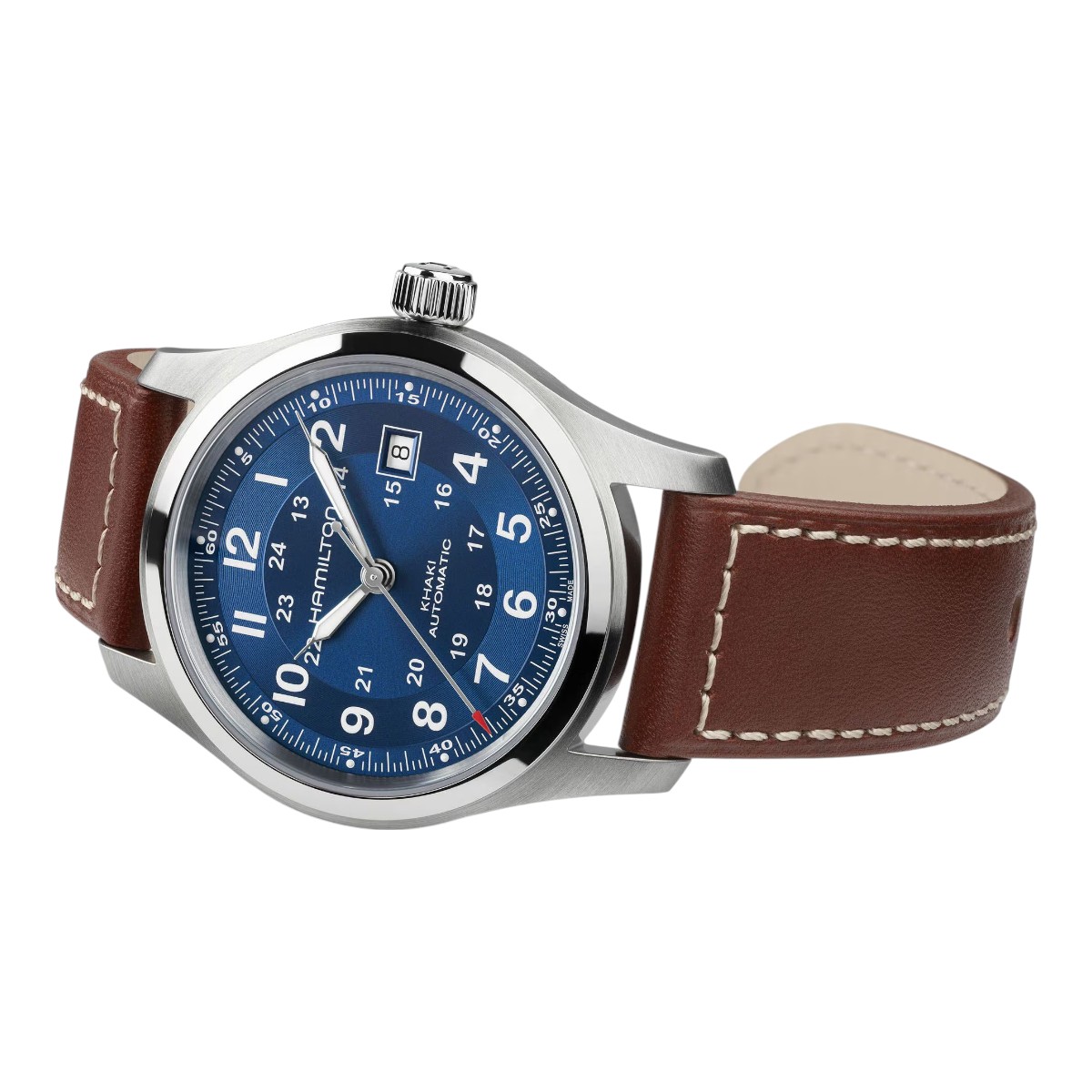 Hamilton Khaki Field Automatic 42mm Men's Watch, Blue Dial