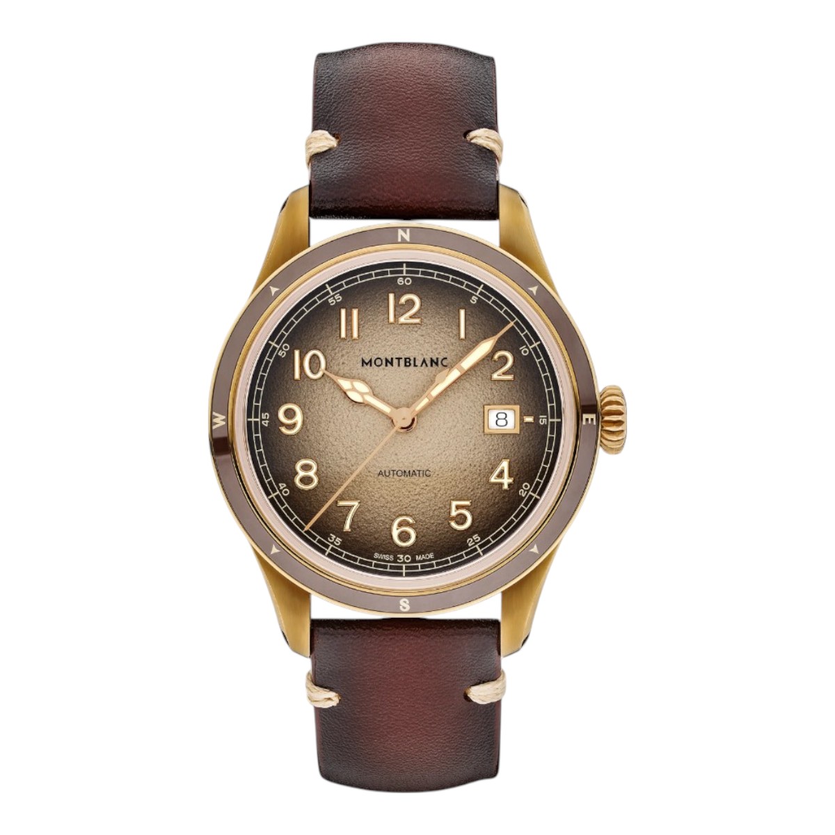 Montblanc 1858 Automatic Date 0 Oxygen 41mm Men's Watch, Brown Dial