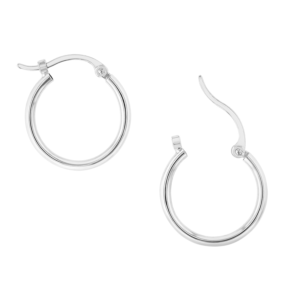 Sage Huggie 14K Gold Snap-down Tube Hoop Earrings