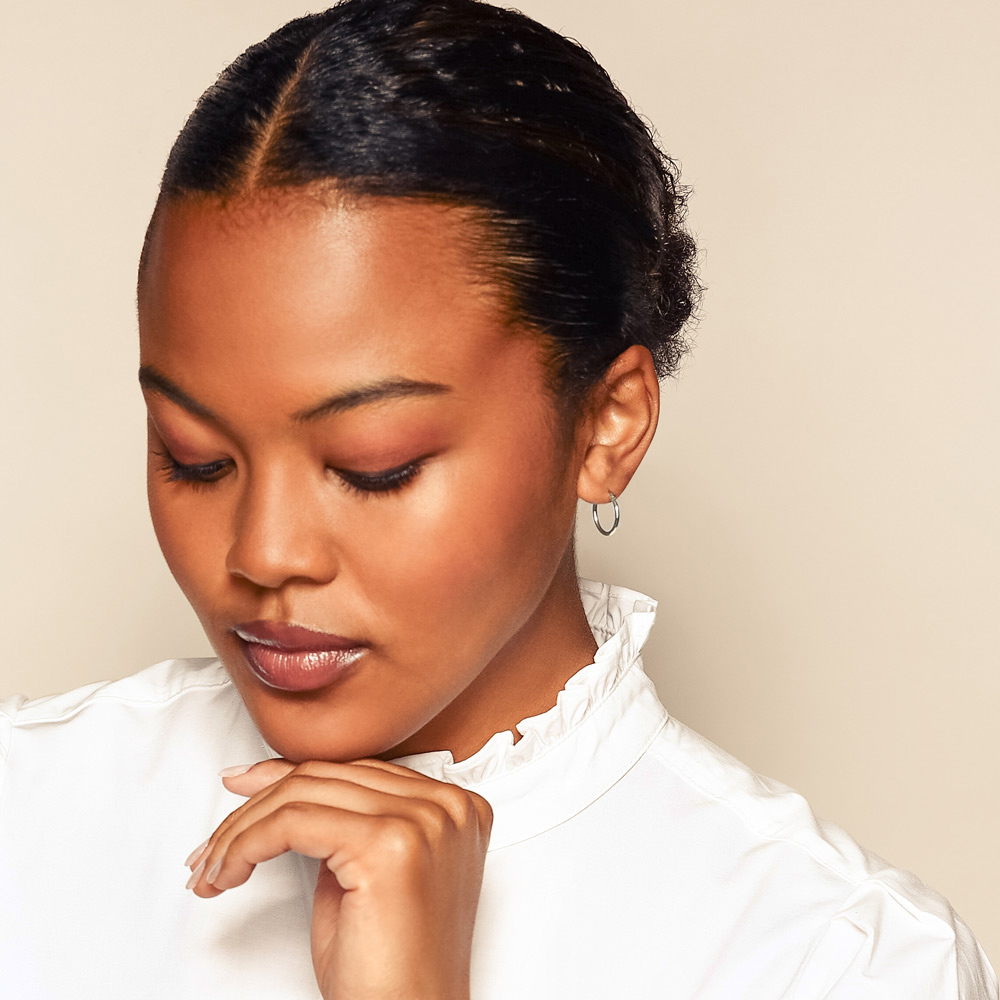 Sage Huggie 14K Gold Snap-down Tube Hoop Earrings