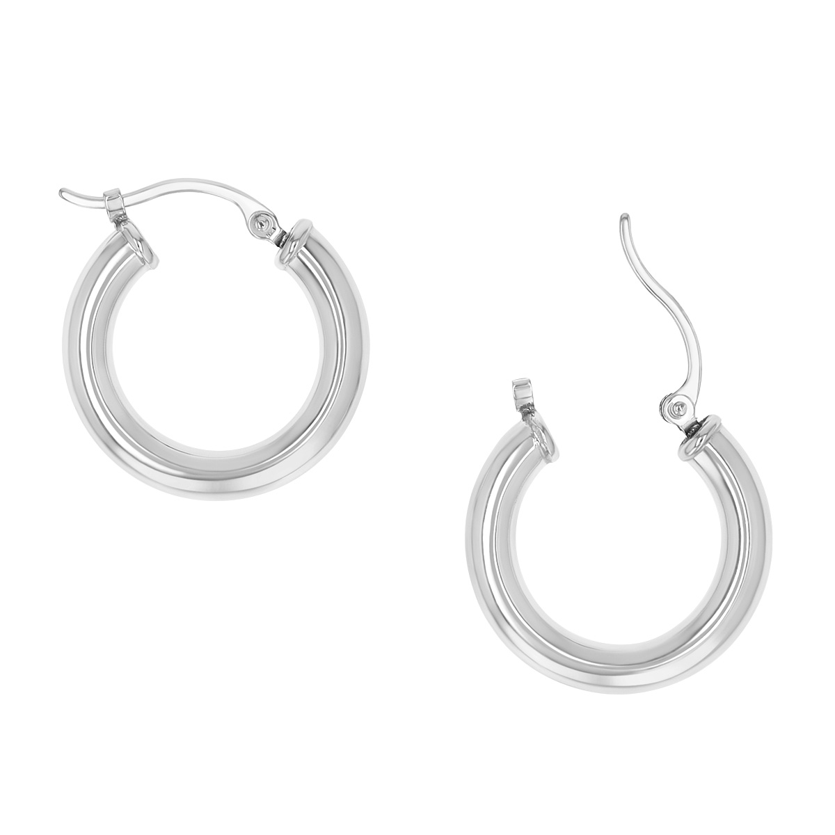 Cass 14K Gold Snap-down Tube Hoop Earrings