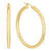 Cass 14K Gold Snap-down Tube Hoop Earrings
