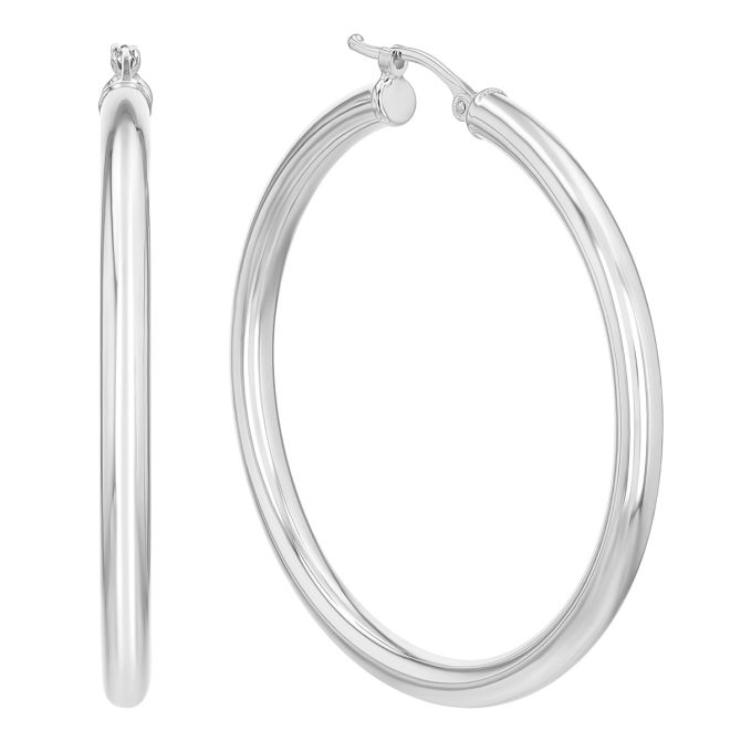 Cass 14K Gold Snap-down Tube Hoop Earrings