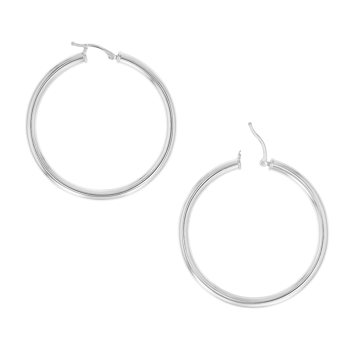 Cass 14K Gold Snap-down Tube Hoop Earrings