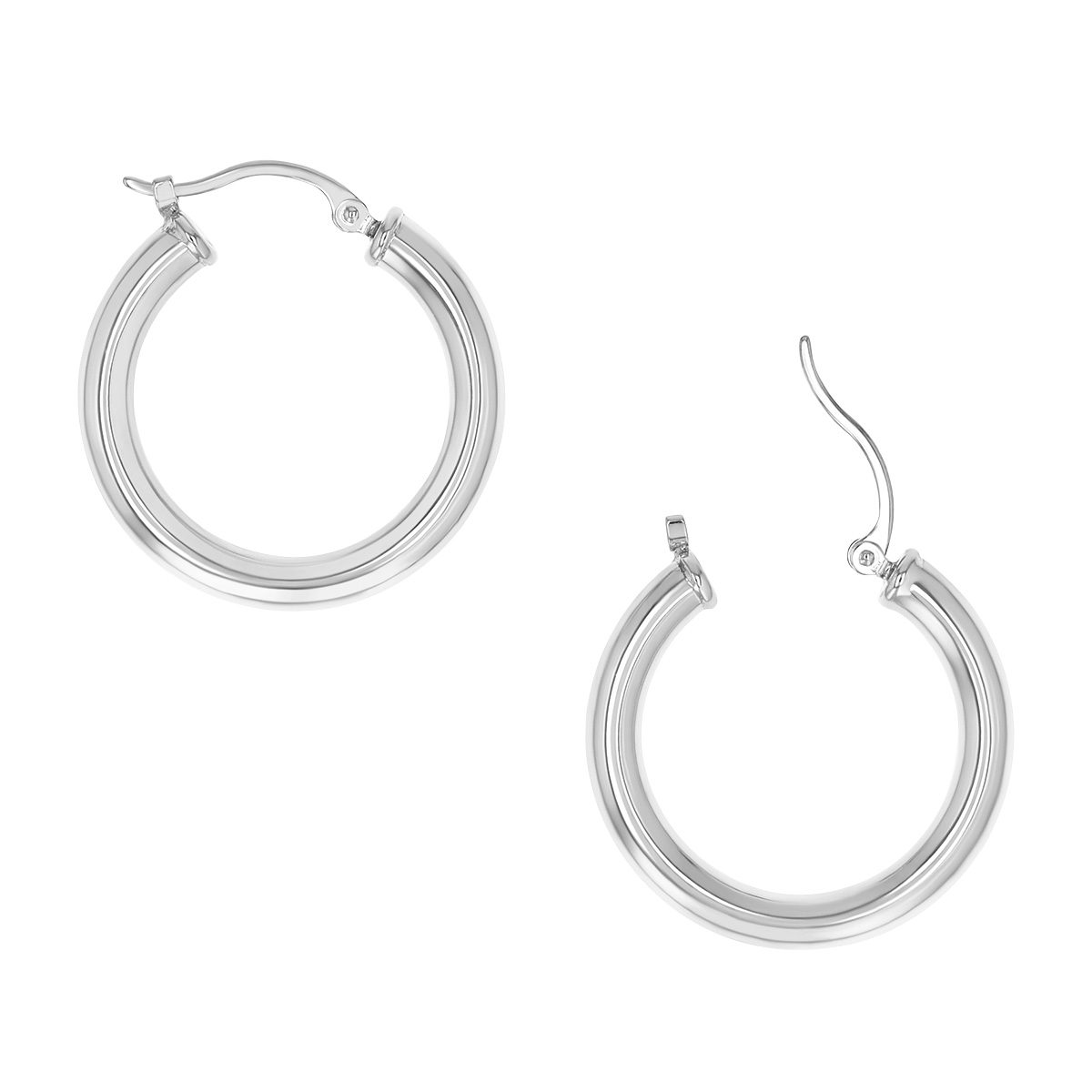 Cass 14K Gold Snap-down Tube Hoop Earrings