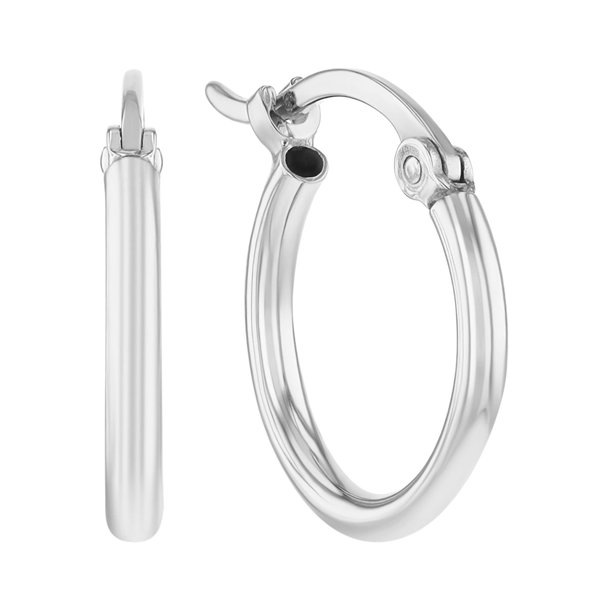 Sage Huggie 14K Gold Snap-down Tube Hoop Earrings