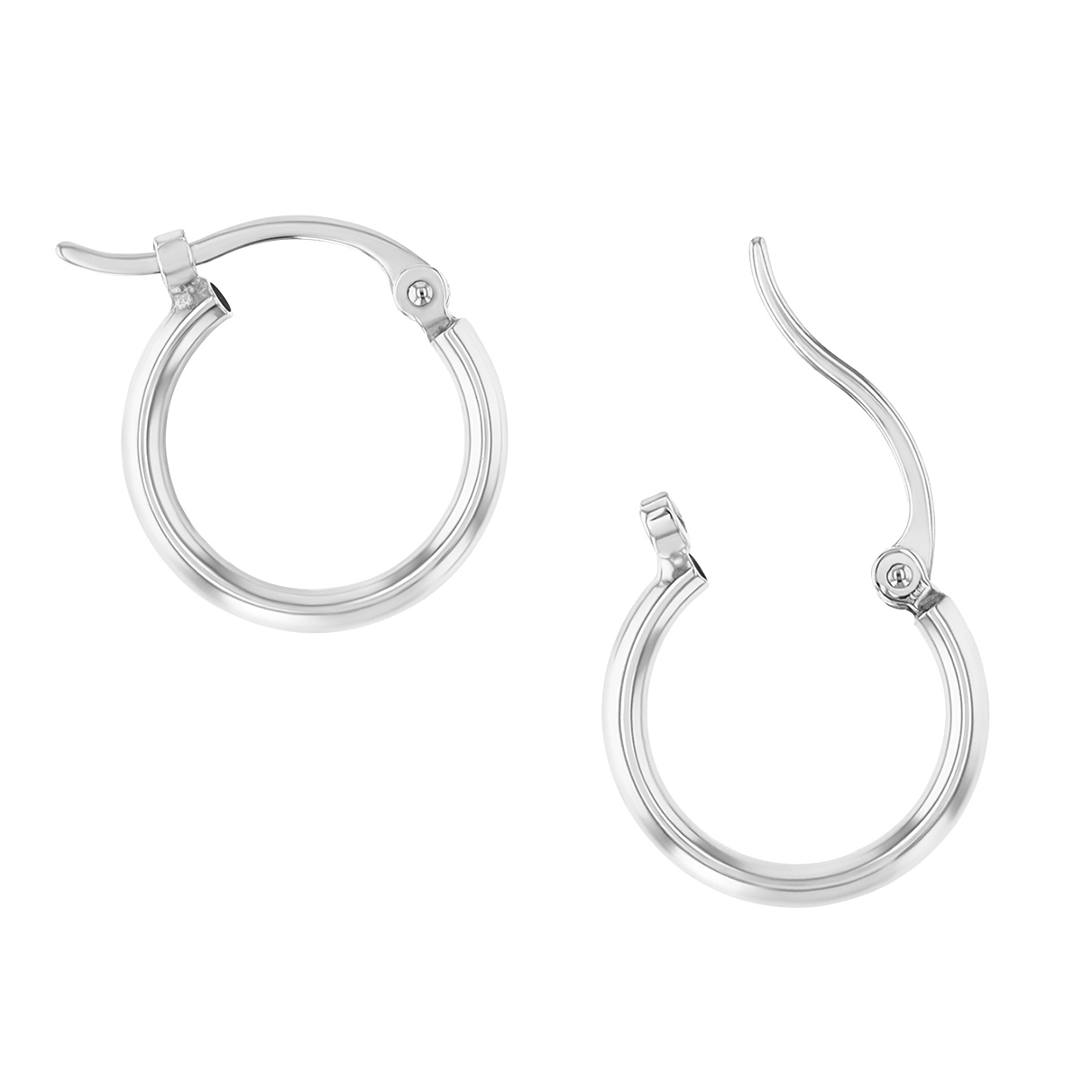Sage Huggie 14K Gold Snap-down Tube Hoop Earrings