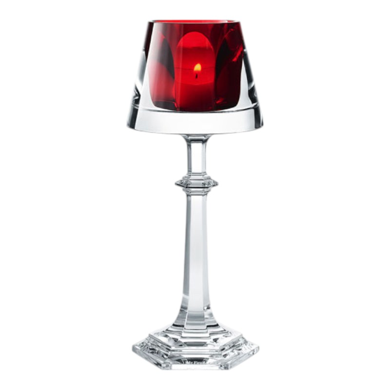 Baccarat Harcourt My Fire Candlestick, Red