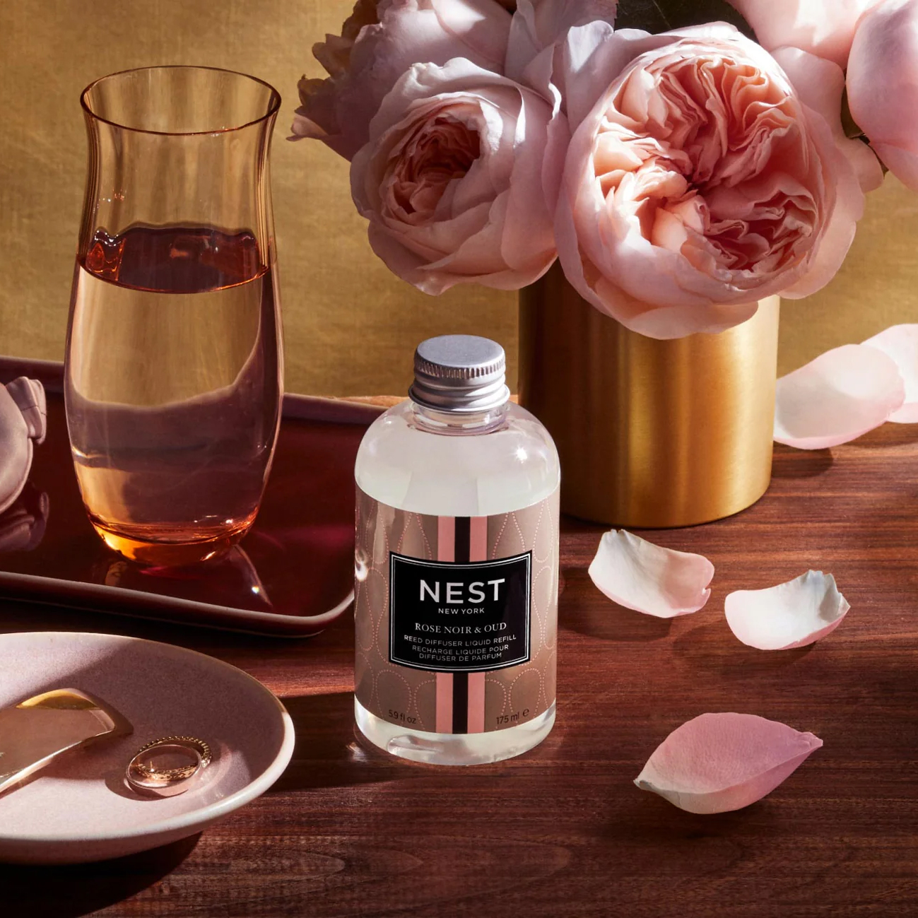 NEST New York Rose Noir and Oud Reed Diffuser Liquid Refill