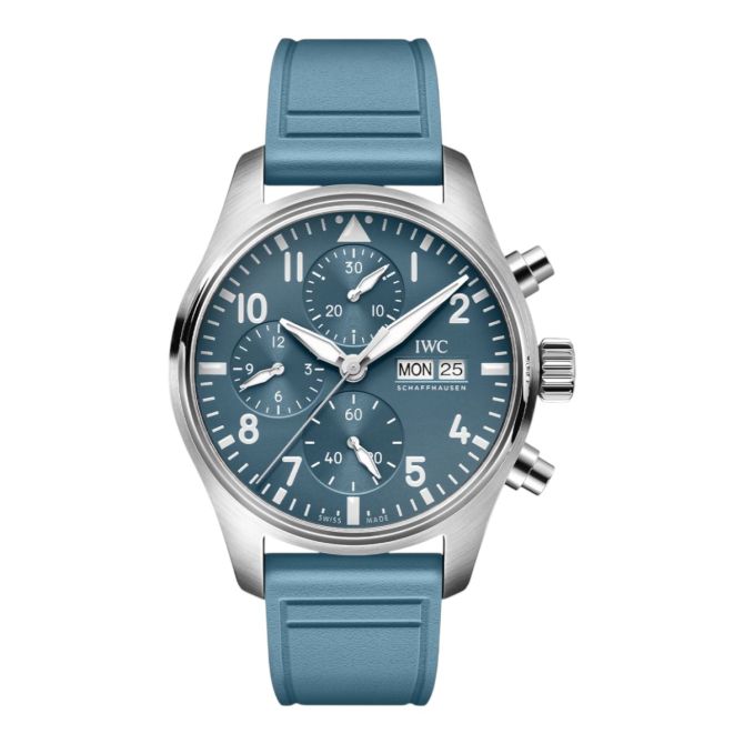IWC Schaffhausen Automatic Chronograph Pilot's 41mm Men's Watch, Blue Dial