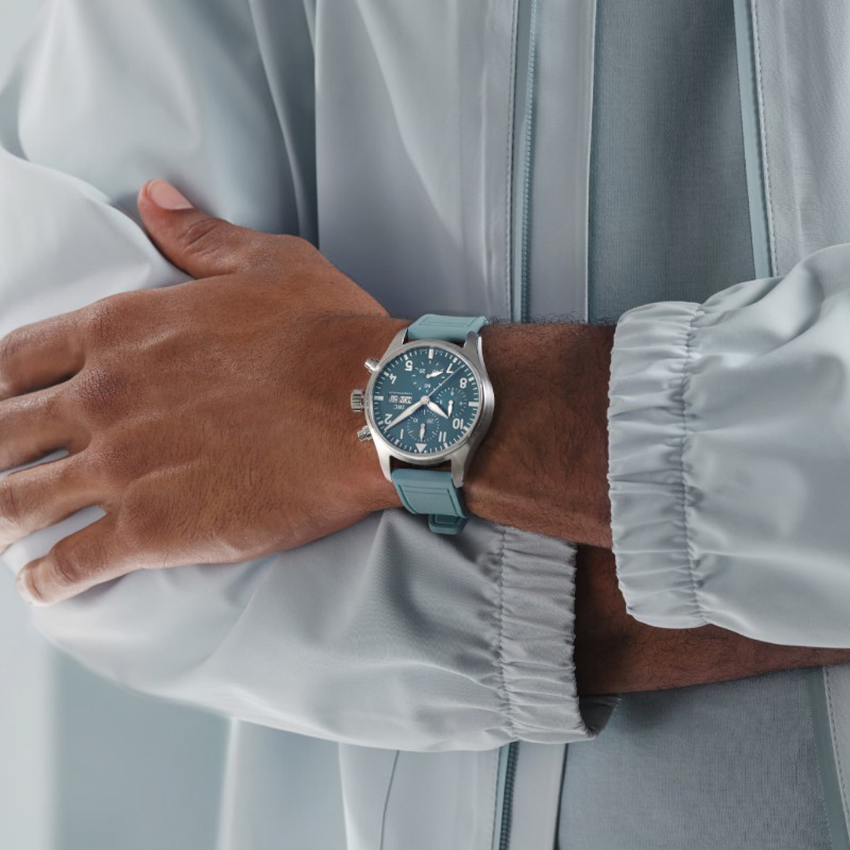 IWC Schaffhausen Automatic Chronograph Pilot's 41mm Men's Watch, Blue Dial