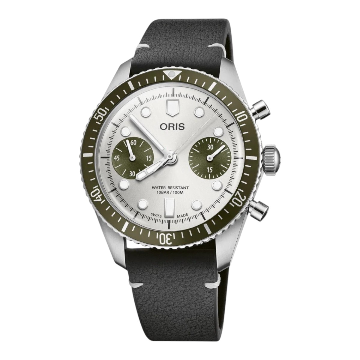 Oris Diver's Sixty-Five Chronograph 40mm Men's Watch, Silver Dial