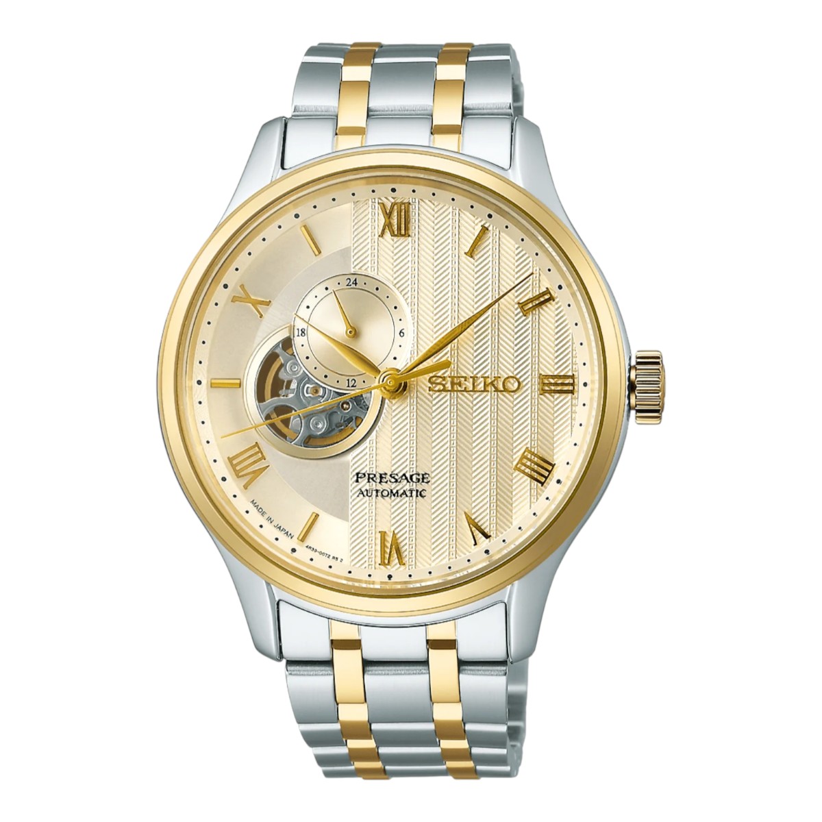 Seiko Automatic Presage Japanese Garden Two-Tone 41mm Men's Watch, Ivory Dial